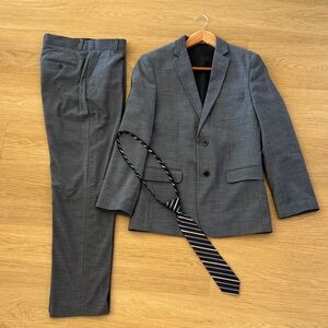 Calvin Klein blue Suit Set with a tie for boys
